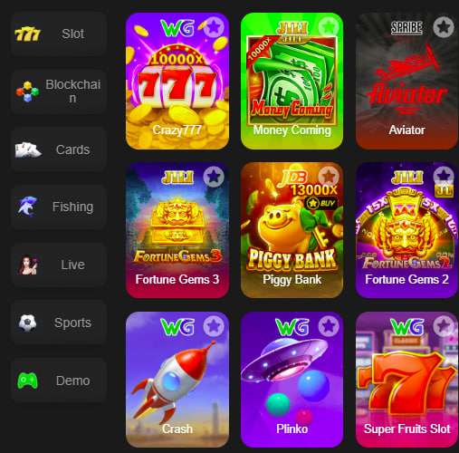 Main screen of pakjackpot game page for PK players - 4